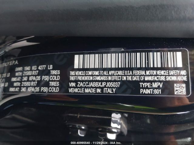 ZACCJABBXJPJ05037 Jeep Renegade Latitude Fwd