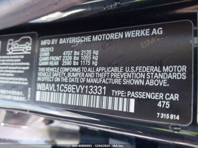 WBAVL1C58EVY13331 BMW X1 Xdrive28i