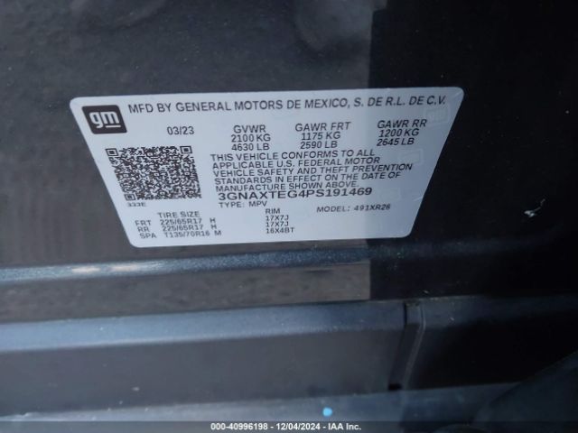 3GNAXTEG4PS191469 Chevrolet Equinox Awd 2fl
