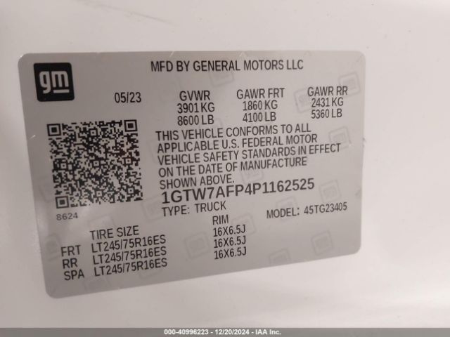 1GTW7AFP4P1162525 GMC Savana Cargo Rwd 2500 Regular Wheelbase Work Van