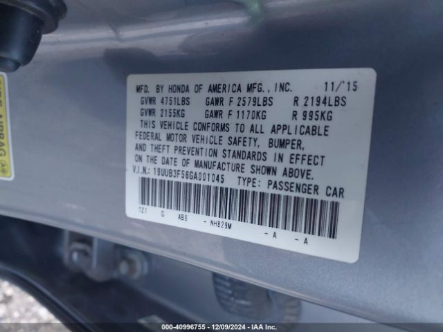 19UUB3F56GA001045 Acura Tlx V6 Tech