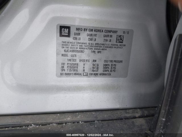 KL4CJASBXEB565862 Buick Encore