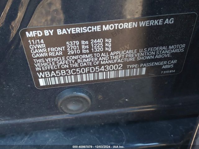 WBA5B3C50FD543002 BMW 535i Xdrive