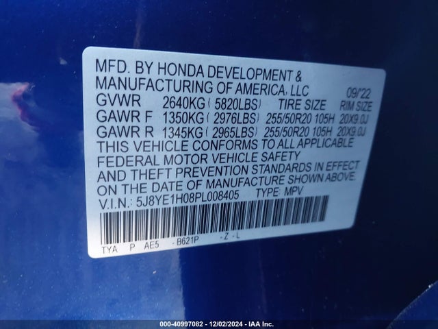 Acura MDX A-SPEC 2023 5J8YE1H08PL008405 Image 9