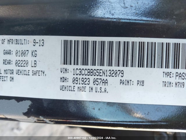 1C3CCBBG5EN132079 Chrysler 200 Touring