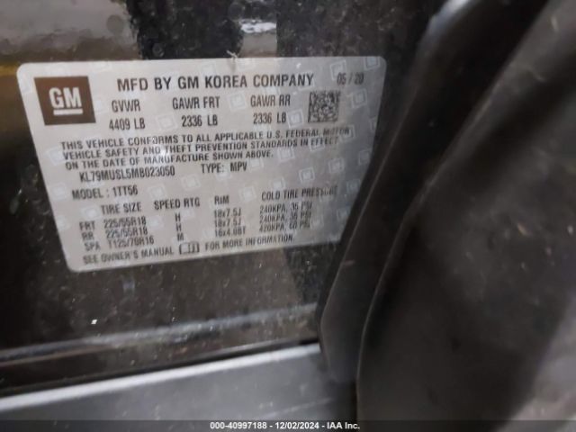 KL79MUSL5MB023050 Chevrolet Trailblazer Awd Rs