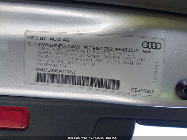 2018 AUDI A4 WAUENAF49JA110397 Photo 8