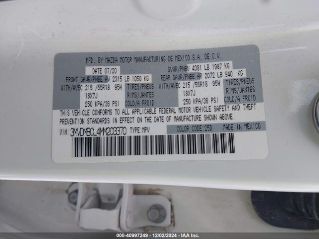 3MVDMBCL4MM203370 Mazda Cx-30 Preferred