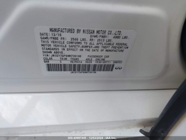 JN1EV7AP6HM739196 Infiniti Q50 3.0t Premium