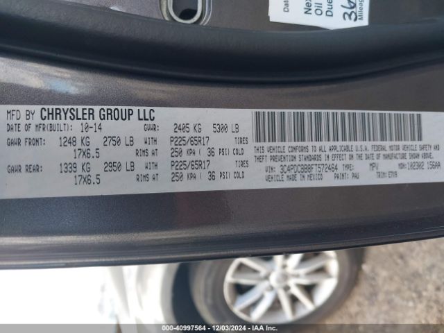 3C4PDCBB8FT572464 Dodge Journey Sxt