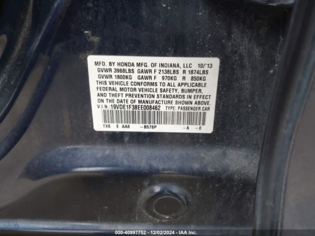 19VDE1F38EE008462 Acura Ilx 2.0l