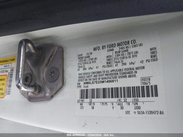 Ford Transit Connect Xl Cargo Van 2021 NM0LS7E25M1496811 Image 9