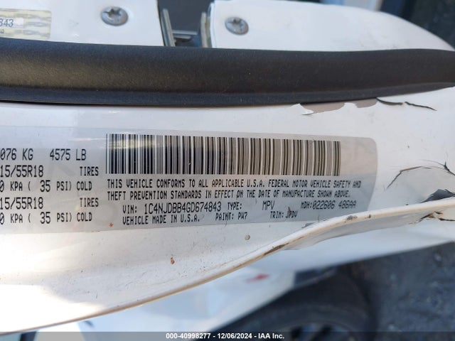 Jeep Compass 75th Anniversary 2016 1C4NJDBB4GD674843 Image 9