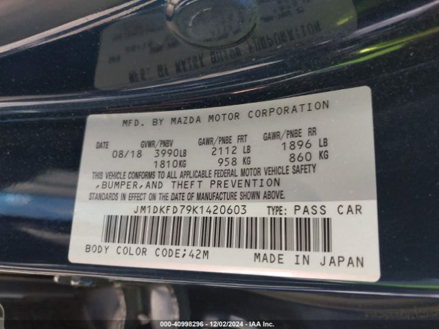 JM1DKFD79K1420603 Mazda Cx-3 Grand Touring