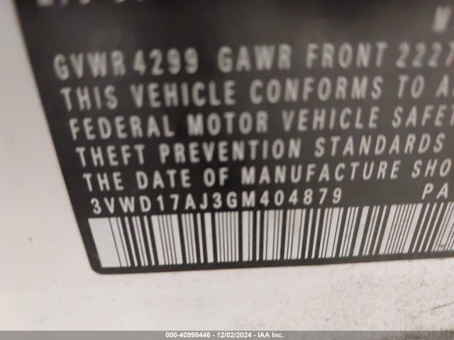 3VWD17AJ3GM404879 Volkswagen Jetta 1.8t Sport