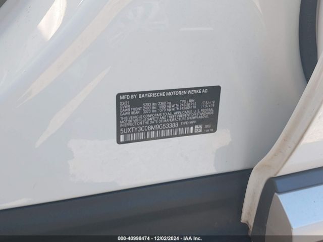 5UXTY3C08M9G53388 BMW X3 Sdrive30i