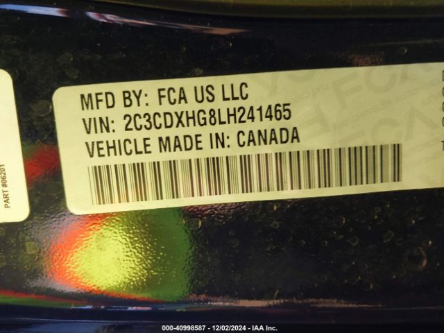 2C3CDXHG8LH241465 Dodge Charger Gt Rwd
