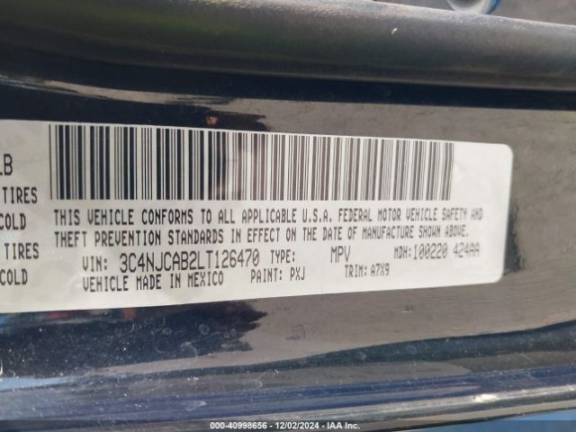 3C4NJCAB2LT126470 Jeep Compass Sport Fwd