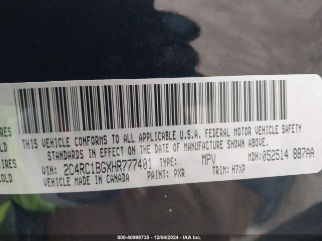 2C4RC1BGXHR777401 Chrysler Pacifica Touring Plus
