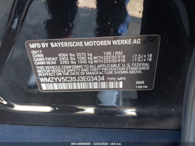 WMZYV5C35J3E03434 Mini Countryman Cooper