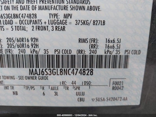 Ford Ecosport Se 2022 MAJ6S3GL8NC474828 Image 9