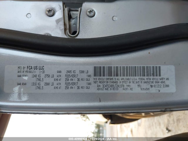 Dodge JOURNEY SE 2018 3C4PDCAB9JT241970 Image 9