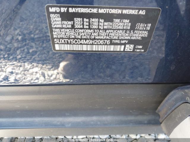 5UXTY5C04M9H20676 BMW X3 Xdrive30i