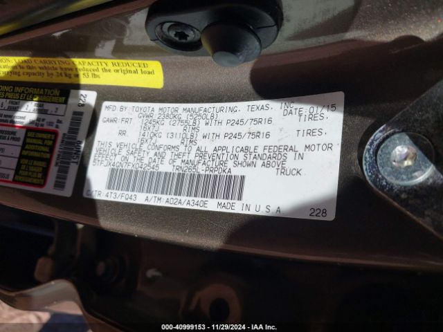 5TFJX4GN7FX042545 Toyota Tacoma Prerunner