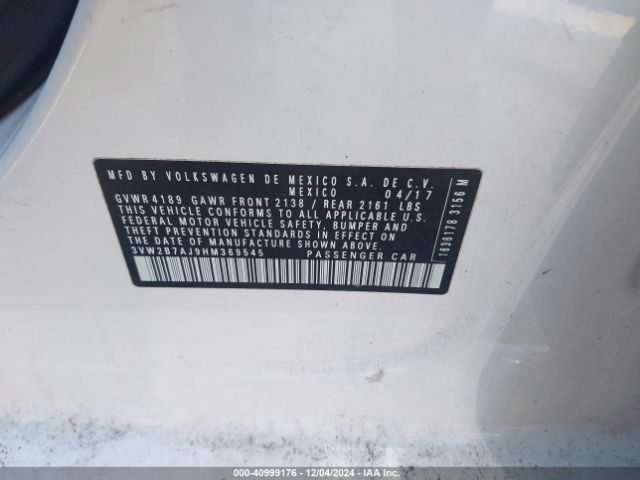 3VW2B7AJ9HM369545 Volkswagen Jetta 1.4t S