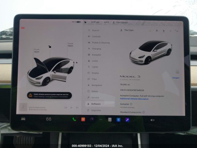 5YJ3E1EA7KF345035 Tesla Model 3 Long Range/mid Range/standard Range/standard Range Plus