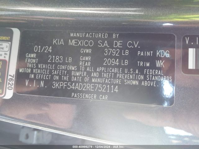3KPF54AD2RE752114 KIA Forte Gt-line