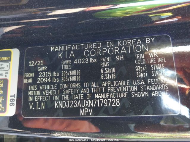 KNDJ23AUXN7179728 KIA SOUL LX