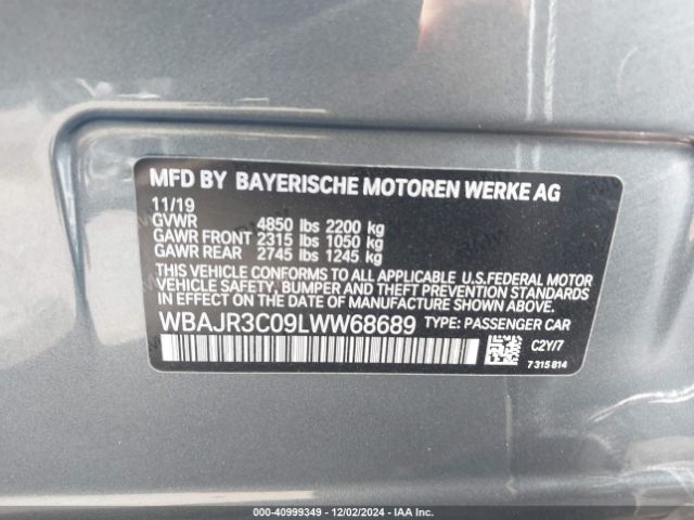 WBAJR3C09LWW68689 BMW 530I