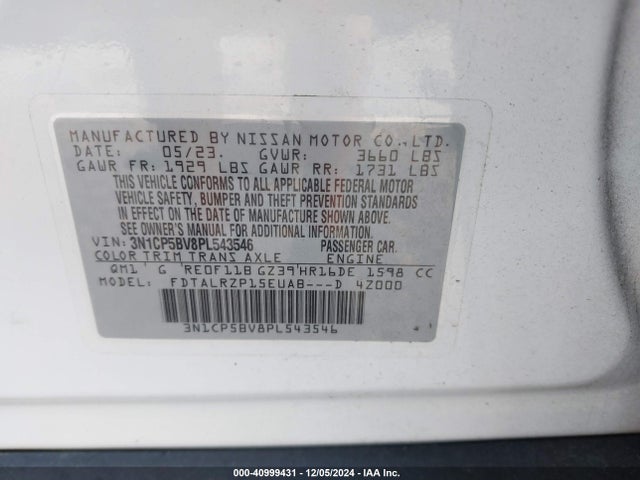 Nissan Kicks S Xtronic Cvt 2023 3N1CP5BV8PL543546 Image 9