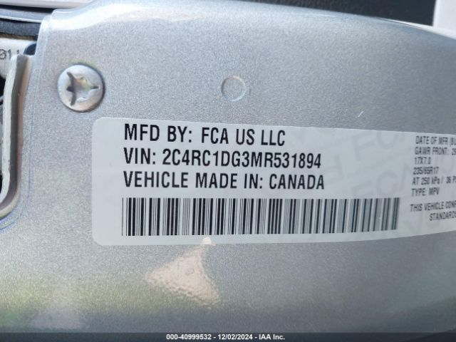 2C4RC1DG3MR531894 Chrysler Voyager Lxi