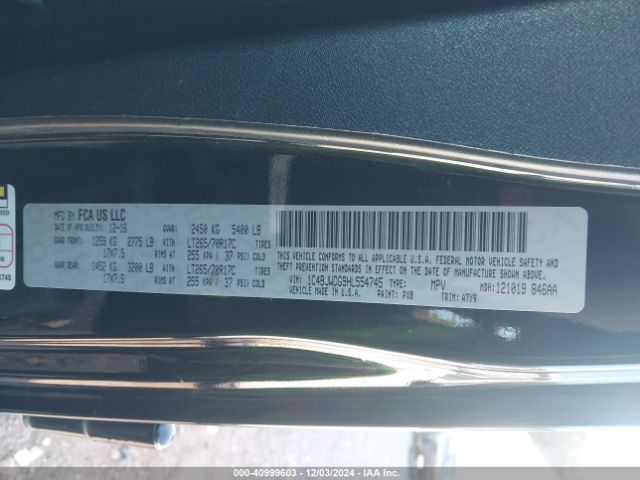1C4BJWDG9HL554745 Jeep Wrangler Unlimited Sport 4x4