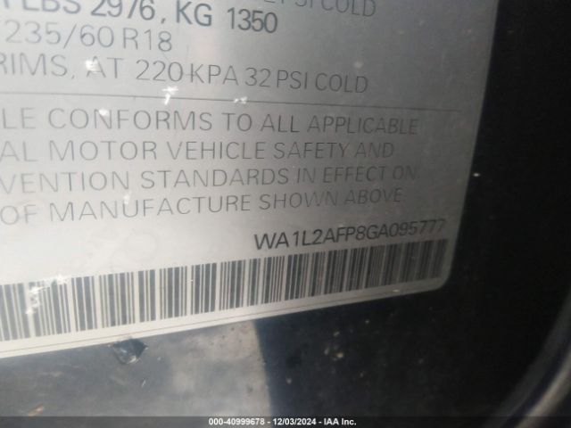 WA1L2AFP8GA095777 Audi Q5 2.0t Premium