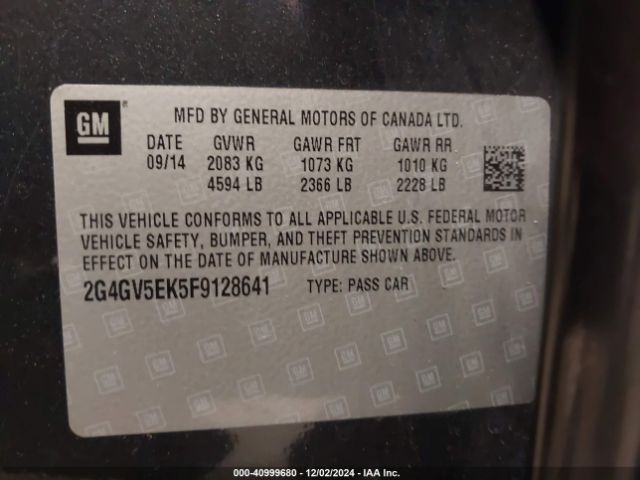 2G4GV5EK5F9128641 Buick Regal 1fl