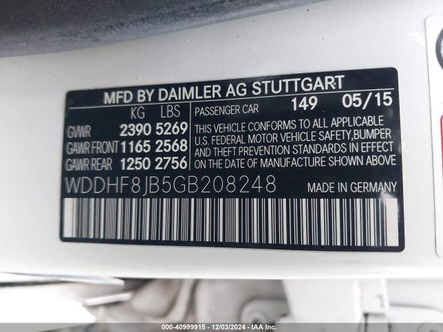 WDDHF8JB5GB208248 Mercedes-Benz E 350 4matic
