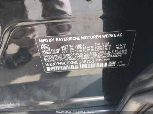 WBXYH9C0XM5S38753 BMW X2 Sdrive28i