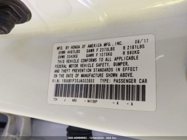 19UUB1F30JA002850 Acura TLX