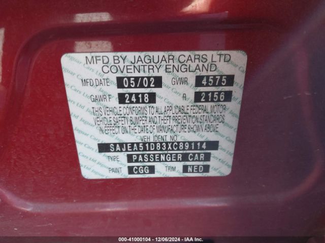 2003 JAGUAR X-TYPE SAJEA51D83XC89114 Photo 8