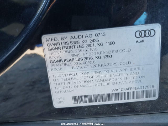 2014 AUDI Q5 WA1CFAFP4EA017515 Photo 8