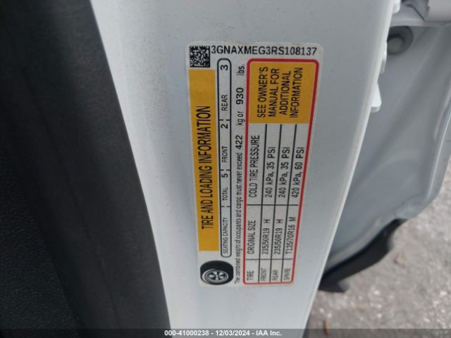 3GNAXMEG3RS108137 Chevrolet Equinox Fwd Rs