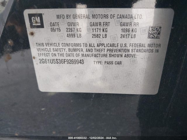 2G61U5S36F9269943 Cadillac Xts W20 Livery Package