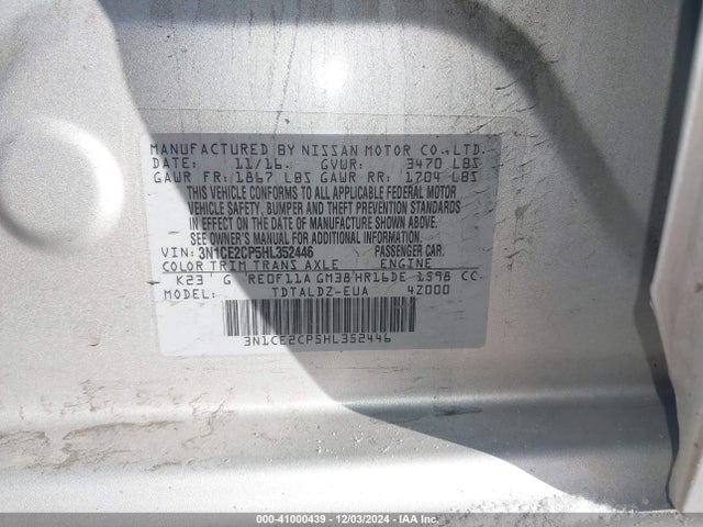 Nissan Versa Note Sv 2017 3N1CE2CP5HL352446 Image 9