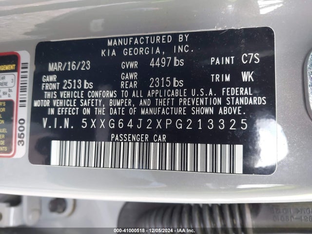 KIA K5 Gt-line 2023 5XXG64J2XPG213325 Image 9