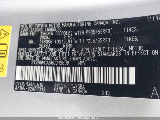 2T2BGMCA5HC019608 Lexus RX 450H