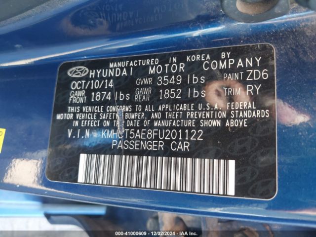 KMHCT5AE8FU201122 Hyundai ACCENT GS