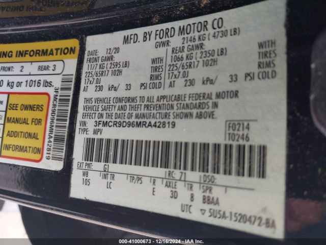 2021 FORD BRONCO SPORT 3FMCR9D96MRA42819 Photo 8